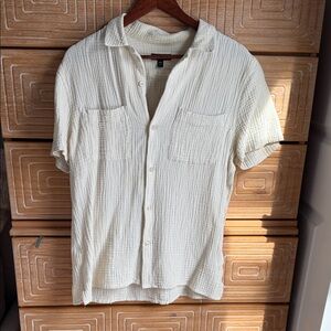 Express Men’s Butter Yellow Linen Shirt